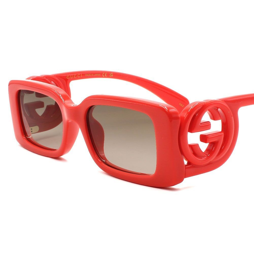 GUCCI GG1325S 005 Red Brown Gradient Women Sunglasses Global Fit Authentic thumbnail 7