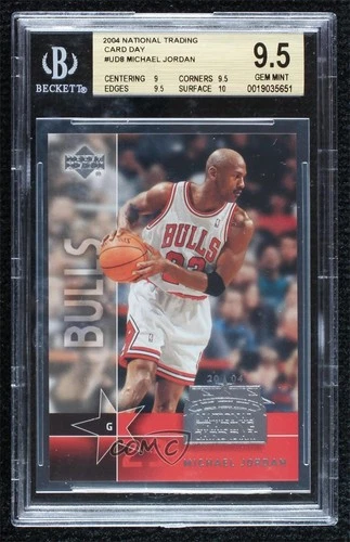 2004 National Trading Card Day Michael Jordan #UD-8 BGS 9.5 GEM MINT HOF