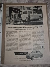 Triumph 5-door Estate Wagon Car 1950s Print Advertisement Ad 1959 (JA1138