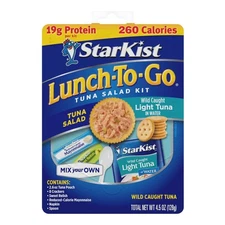 StarKist Lunch To-Go Chunk Light Mix Your Own Tuna Salad 4.5 Ounce Kit,