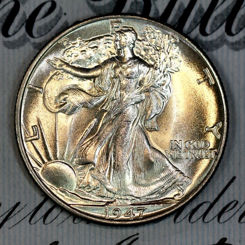 * 1947-P * SUPERB+ GEM BU MS WALKING LIBERTY HALF-DOLLAR * FROM COLLECTION