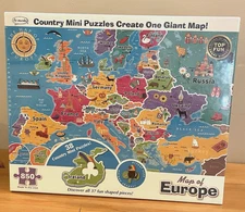 NEW Re-Marks Map of Europe Puzzle 850 Jigsaw Poster Mini Country Age 14+