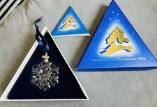 SWAROVSKI Crystal Annual Snowflake 1994 Christmas Holiday Ornament VERY RARE