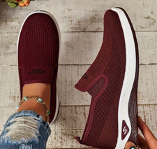 New Ladies Womens Sock Trainers Sneakers Slip On Jogging Pumps Shoes Sizes 2.5-8
