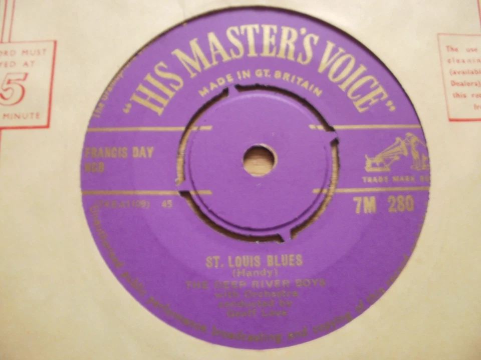 Rare!!  Deep River Boys  "Shake, Rattle And Roll"  1954  Gold   HMV  7M 280  EX+ - Image 2 of 2