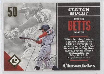 2017 Panini Chronicles Gold 494/999 Mookie Betts #86 0br8