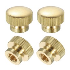 Knurled Thumb Nuts, 4Pcs M6 Brass Nut High Head Blind Hole for 3D Printer Part