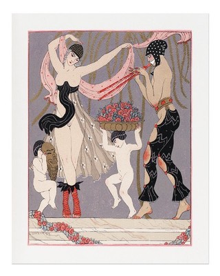 Elegantes Art Deco Wandbild Tanz der Nymphen Tanzszene Poster Wand A