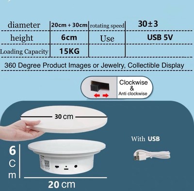 360° Electric Motorized Rotating Display Stand posters Photography Show Holder