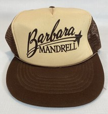 Barbara Mandrell vintage Trucker Hat Mesh SnapBack foam lined Brown Tan