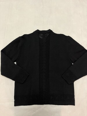Vintage 70's Parkway Knits 100% Wintuk Orlon Acrylic Black