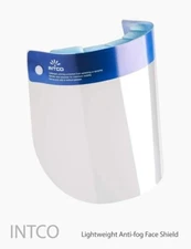 INTCO Disposable Plastic Face Shield 9 Inch Anti-Fog Optically Clear 10 Count