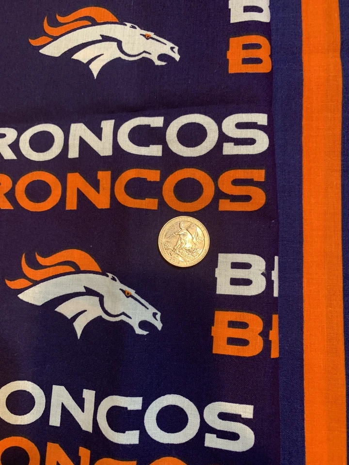 NFL Denver Broncos Fabric Traditions ~35"x 46"w of each pattern - Image 2 of 4