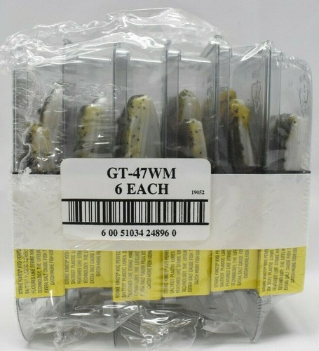 Strike King GT-47WM Gurgle Toad Soft Plastics, Grn Pmkn/Prl - 6 Pack, 3 Lures Ea - Picture 3 of 3