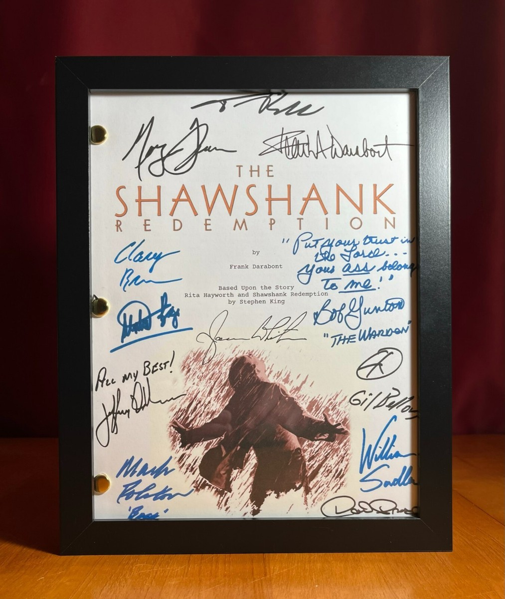 The Shawshank Redemption Script Signed- Autograph Reprints- 125
