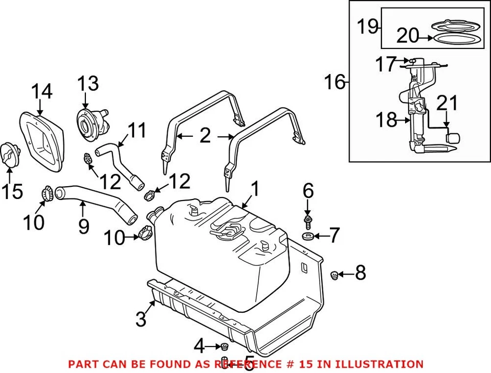 Tapa de tanque de combustible Mopar original OEM para Jeep Wrangler 52100552AH Foto 2 de 2