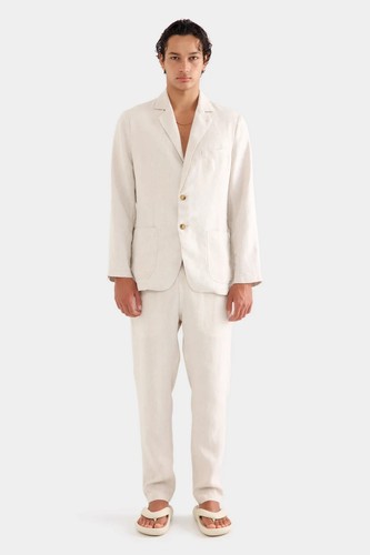 VENROY Mens Size XL Sand Relaxed Unlined Linen Relaxed Blazer Jacket RRP$220 - Picture 9 of 15