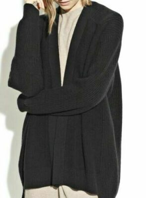 VINCE Ribbed Back Sleeves Wool Cashmere Cardigan in