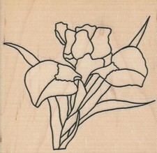 Flower Bunch/Lg 3 1/4 x 3" Rubber Stamp, Plants Stamp, Flowers, Trees