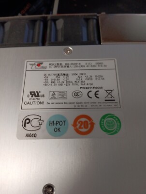 Emacs B011190008 472W MRG-6500P-R Redundant  Server Power Supply COMPLETE SET