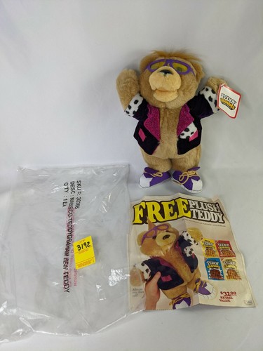 Applause Teddy Grahams Bear Plush 10.5 Inch Applause 1990 Ad Bag Stuffed Animal