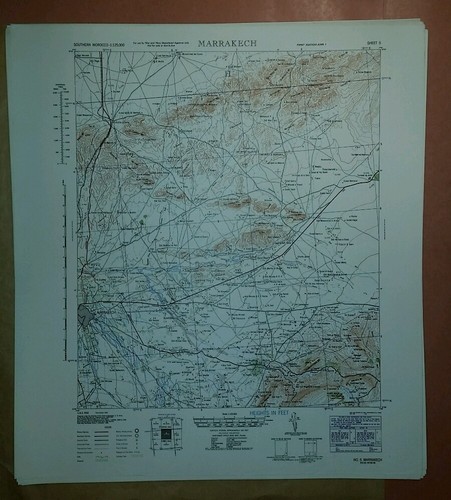 1943 Eeuu Ejército Mapas Sur Marruecos Ams P632 49 Hojas Conjunto Completo - Picture 10 of 12