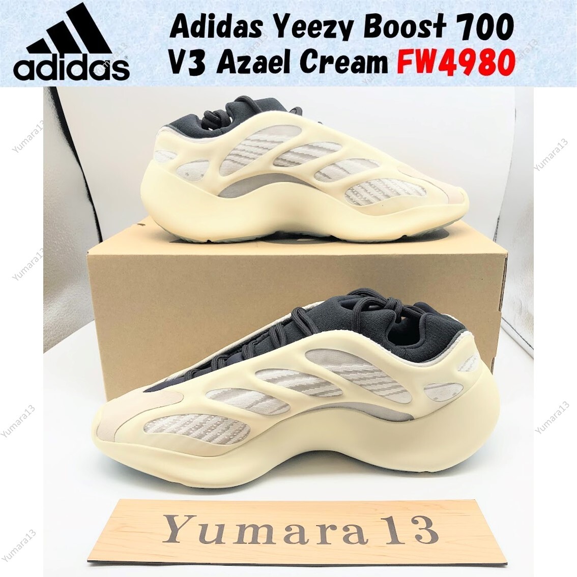 Adidas Yeezy Boost 700 V3 Azael Cream White FW4980 Men's Adidas Yeezy Boost 700 V3 Azael Cream White FW4980 Men's