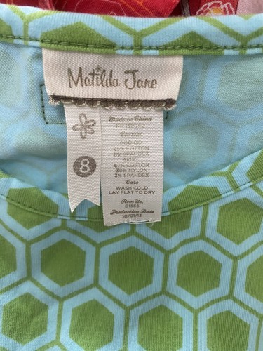 Matilda Jane Girls Wonderful Parade Festival Tent Tie Belt Summer Dress Sz 8 - Picture 5 of 5