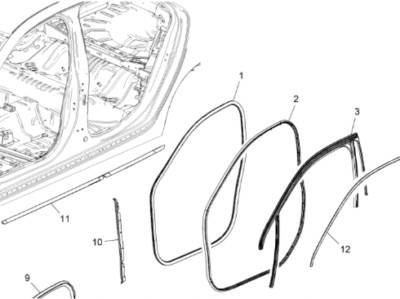 GENUINE NEW HOLDEN MALIBU 2012-2015 2.0 DIESEL LHF SIDE DOOR WEATHERSTRIP