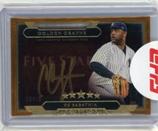 2020 Topps Five Star Golden graphs Autograph #GG-CCS CC Sabathia #08/10