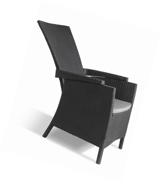 Keter Vermont Rattan Reclining Chair Outdoor Garden Furniture Keter Vermont Rattan Reclining Chair Outdoor Garden Furniture Graphite With Gr