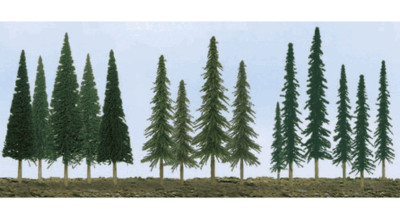 JTT Evergreen Tree Bulk Pack 2-1/2 6in 6.4 15.2cm pkg(90) 92118