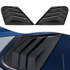 Black Rear Side Window Quarter Louver Cover For Cars Kia Optima K5 2016-2020