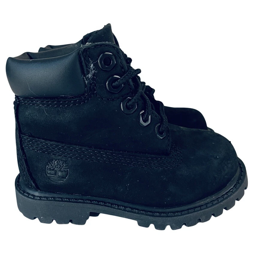 Toddler TIMBERLAND Black Suede Boots Childrens Unisex Size 5.5 US 21 EU - Image 4 of 4