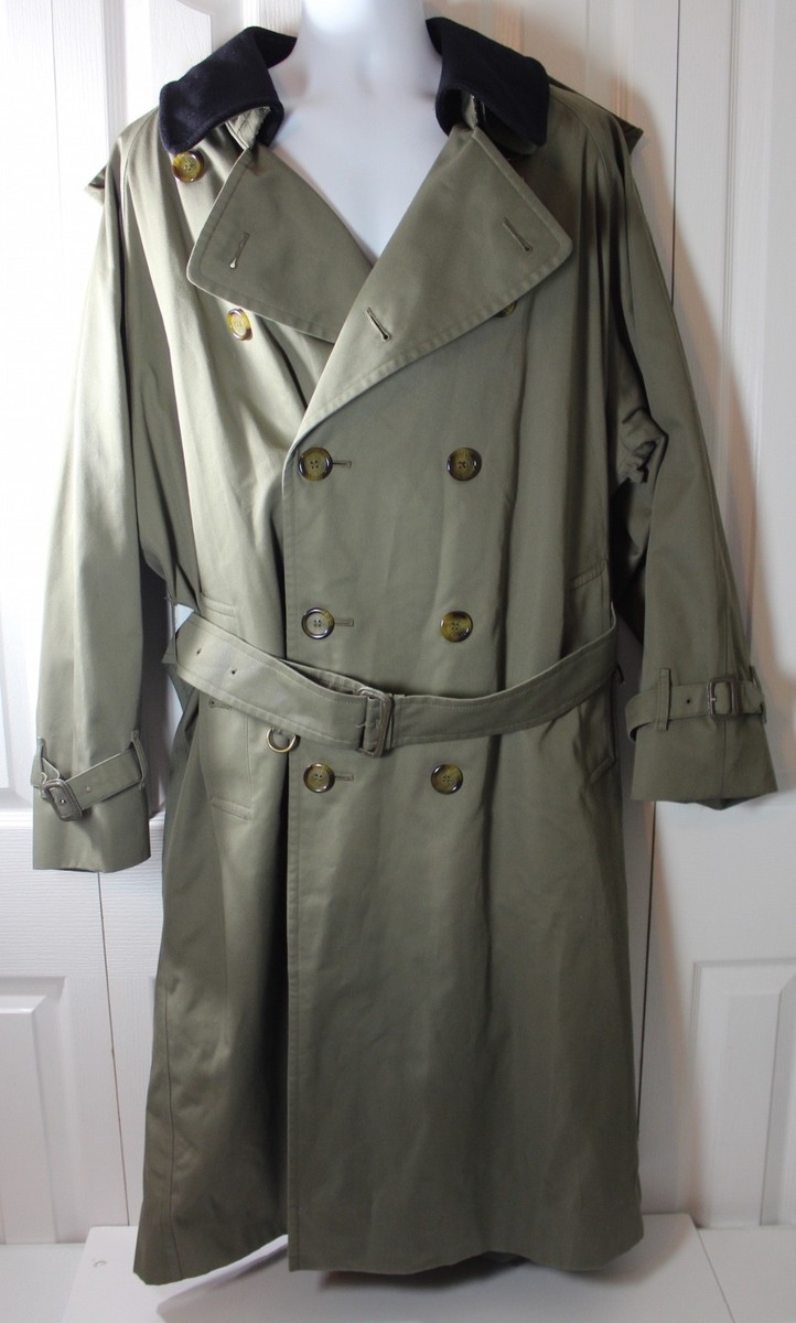 Burberry Men's 44 R VINTAGE Nova Check Lined Trench Coat