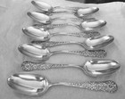 Dominick & Haff Sterling Silver *9* *Rococo* Pattern Serving Spoons* Buying All
