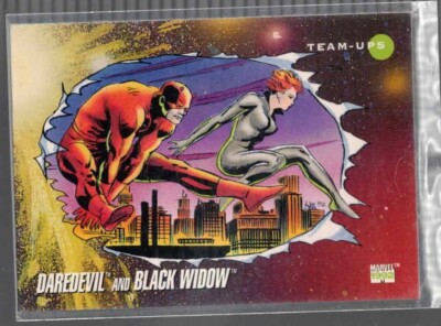 1992 Impel Marvel Universe Series 3 #93 Daredevil and Black Widdow
