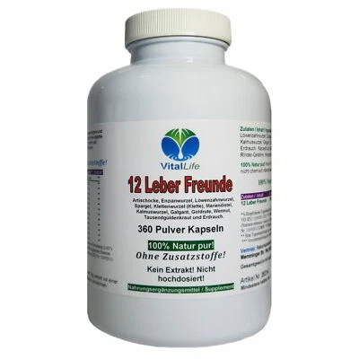 VITALLIFE LEBER Komplex 360 KAPSELN, Mariendistel, Artischocke & Bitterstoffe 26314