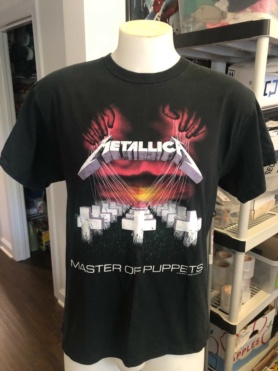 トップス 90s LLICA MASTER OF PUPPETS GIANT Metallica Vintage T Shirt 1994 Master Of Puppets 90's Giant