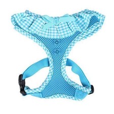 Puppia Dog Harness, No Pull Adjustable Breathable Mesh Vivien Aqua Blue XS S M L