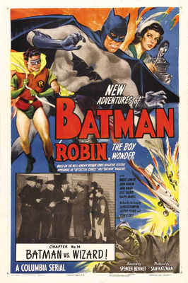 1949 BATMAN AND ROBIN VINTAGE MOVIE POSTER PRINT 24x16 9MIL PAPER