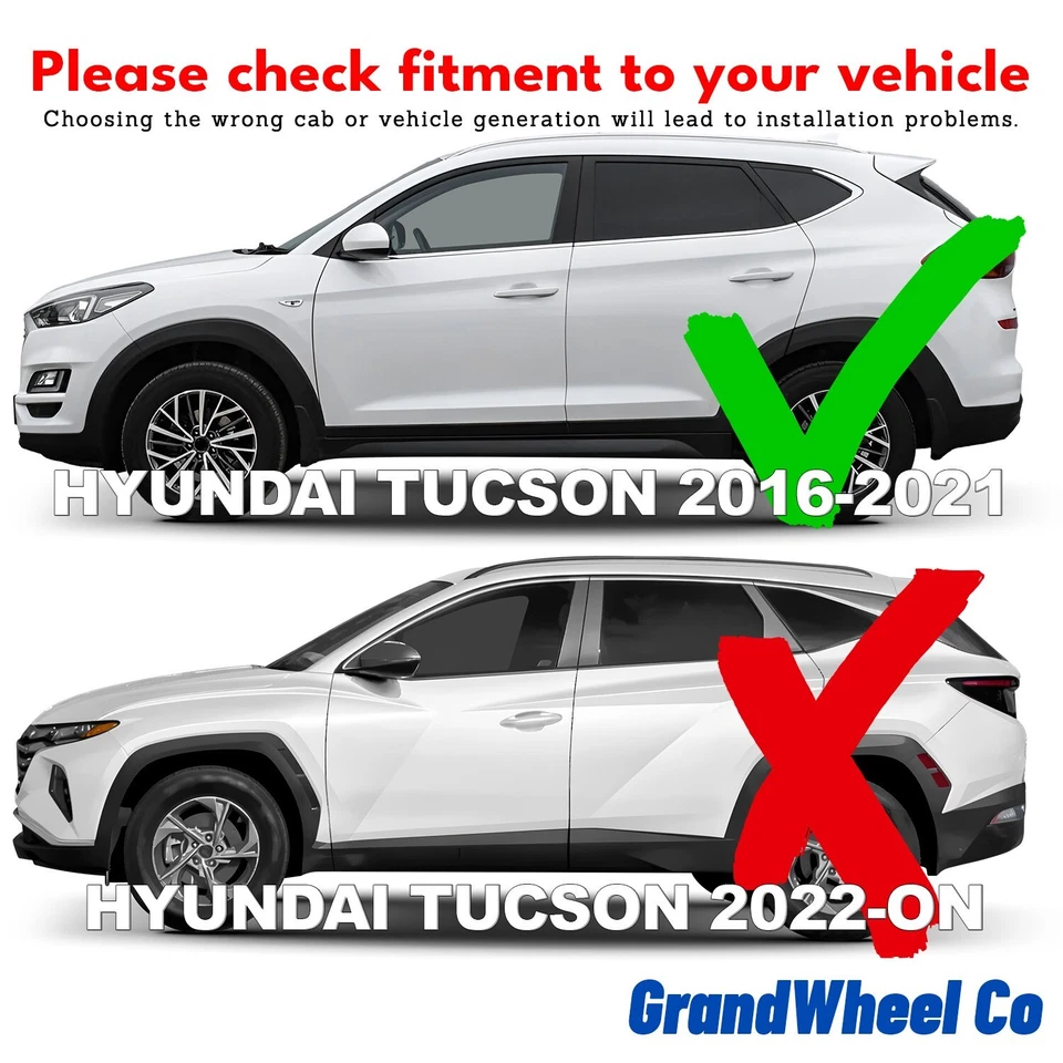 Protectores de lluvia viseras de ventilación para Hyundai Tucson 2016-2021 Foto 3 de 4