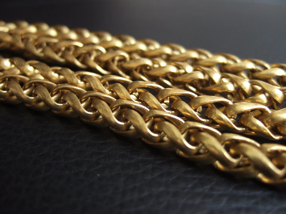 Llavero de latón macizo de 1/4" cadena de trigo cadena llavero artesanías hágalo usted mismo Foto 2 de 2