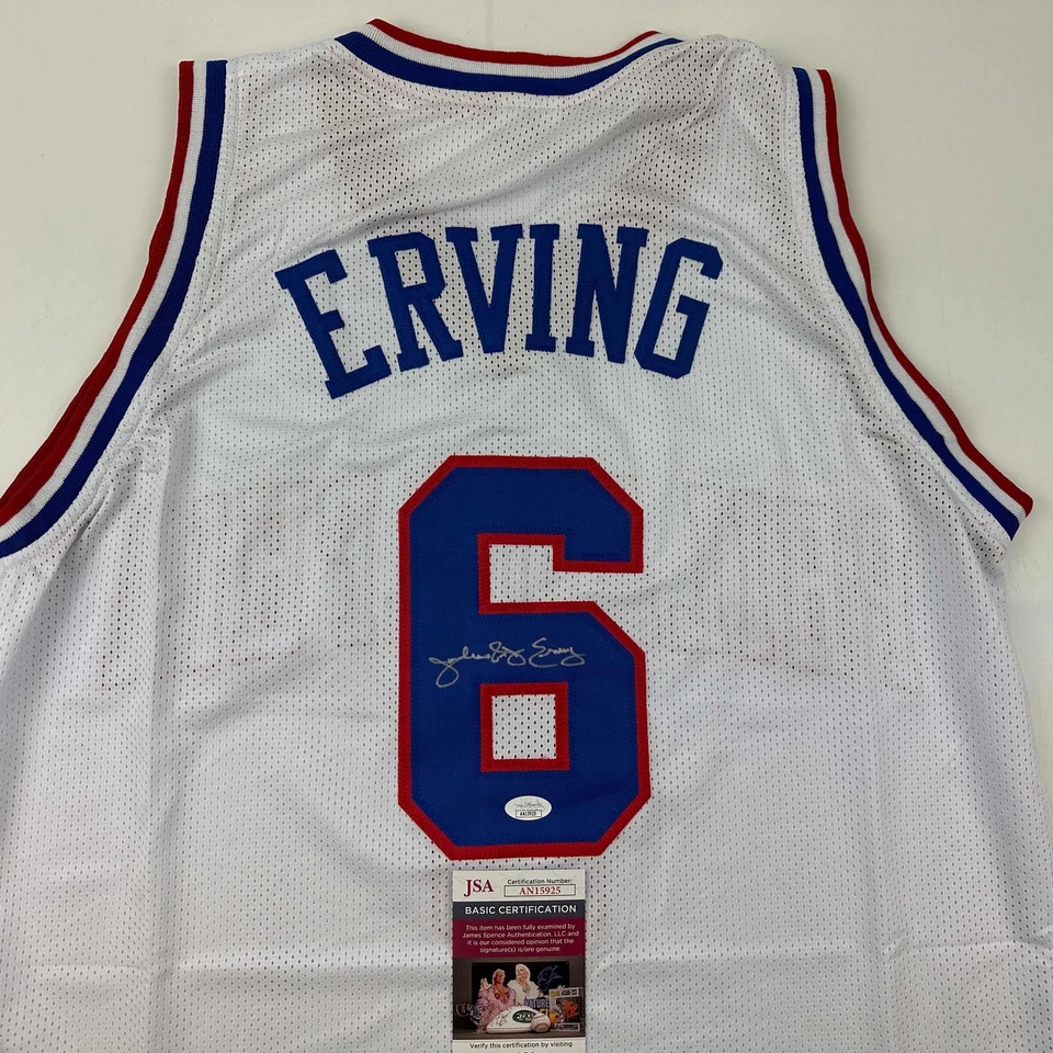 Autographed/Signed Julius Erving Dr. J Philadelphia White Jersey JSA COA - Image 2 of 4