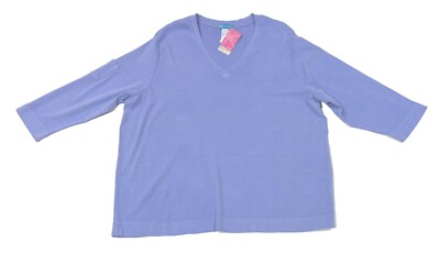 2X FRESH PRODUCE NWT Peri 3/4 SLEEVE LOGO FEM TEE cotton