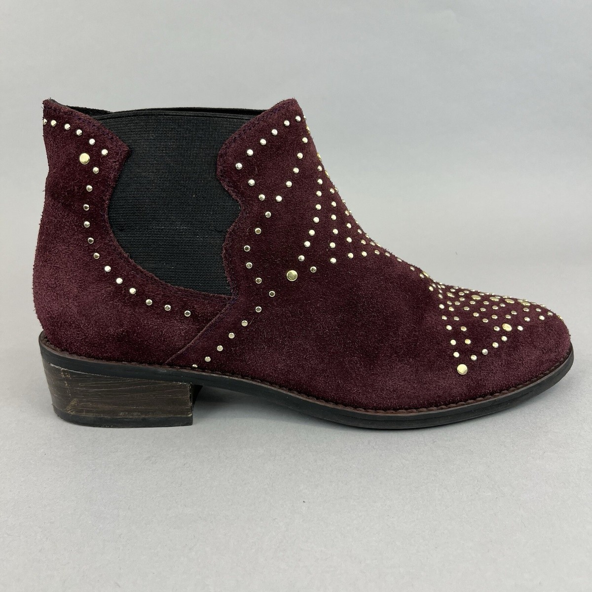Steve Madden Burgundy Suede Chelsea Boots DOWNTOWN Brown Leather Women main image 2