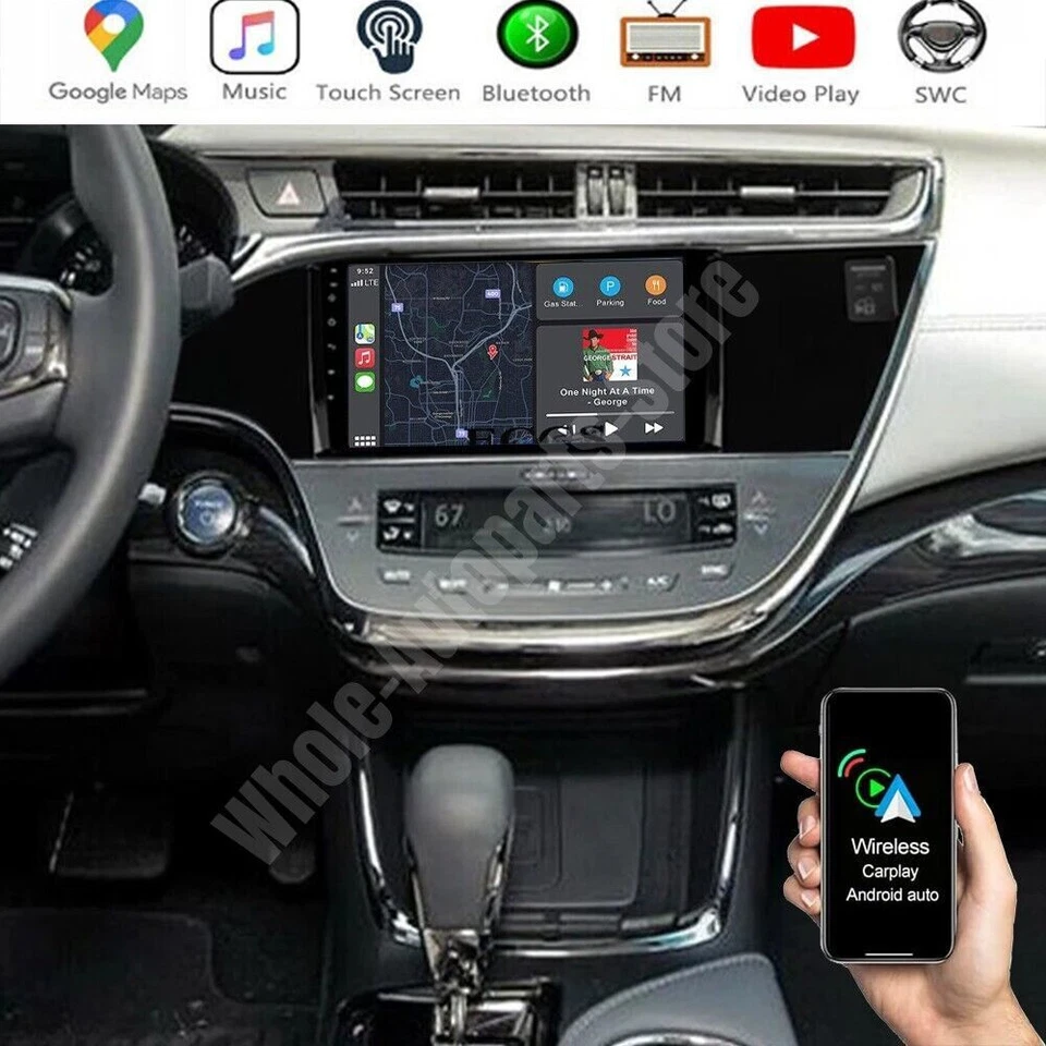 For 2013-2018 Toyota Avalon 9" Apple Carplay Radio Android 13 GPS WIFI W/Camera - Image 2 of 4