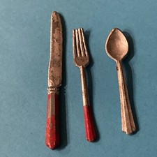 Miniature Metal Knife Fork Spoon Dollhouse Silverware Gumball