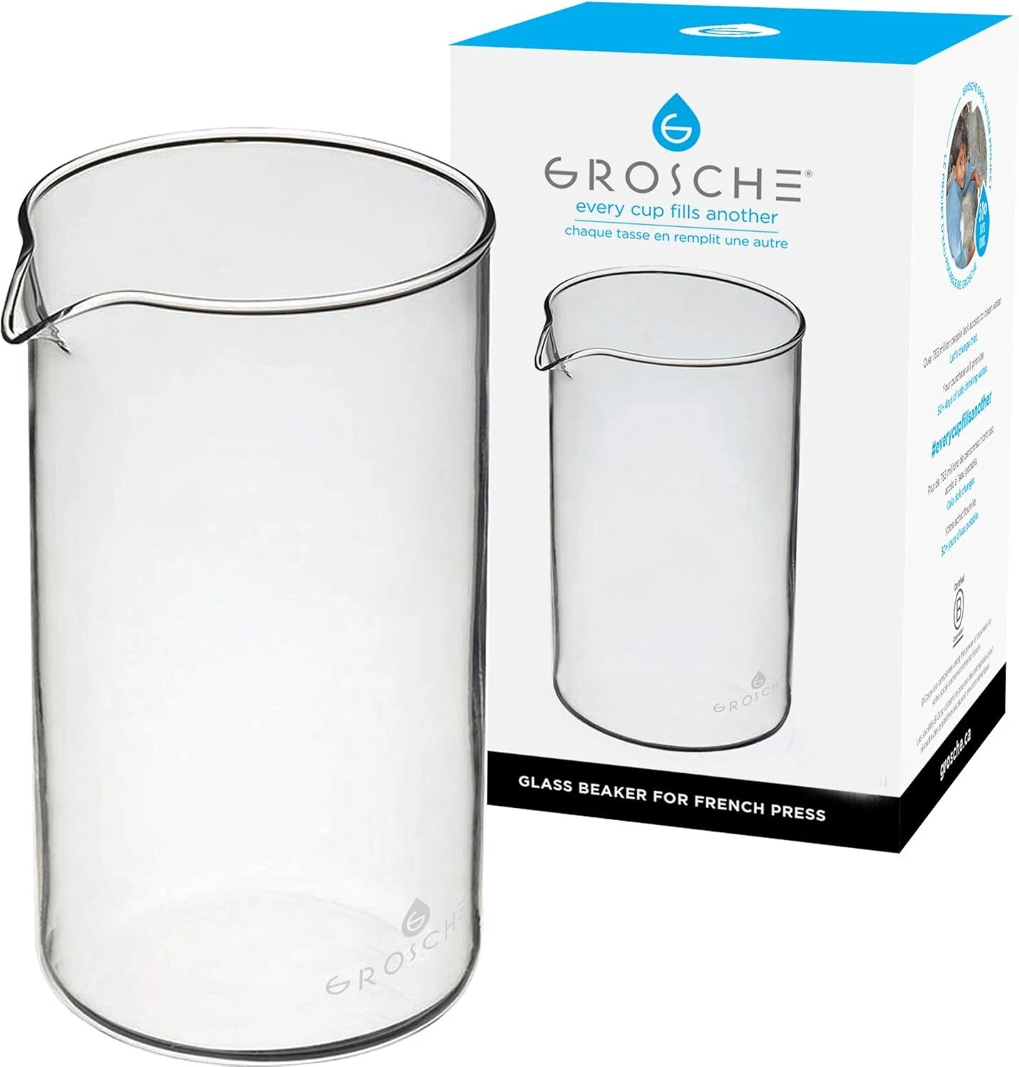 GROSCHE 1500ml, 51 Fl. Oz French Press Universal Replacement Borosilicate Glass