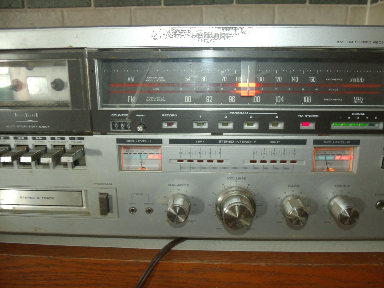 VTG Sound Design 5883 AM FM Stereo Receiver Cassette Tape Deck 8 Track